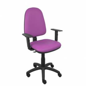 Silla Aýna similpiel morado brazos regulables