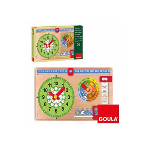 Juego goula didactico reloj calendario castellano