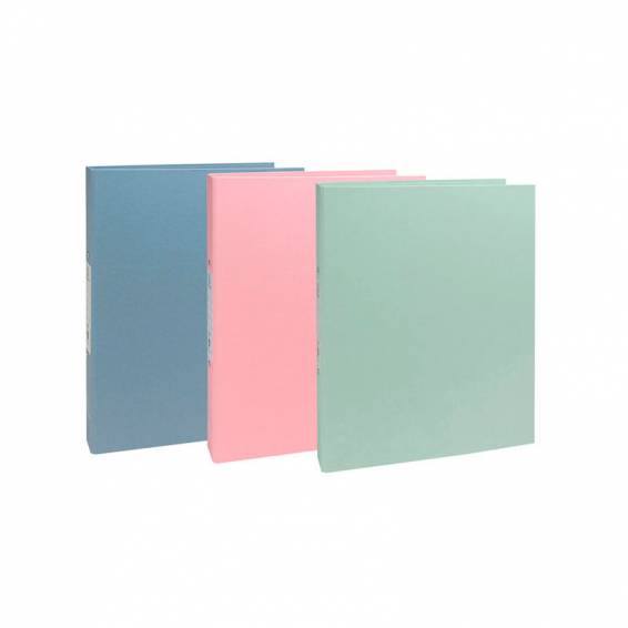 Carpeta de 2 anillas 30 mm redondas exacompta autentik din a4+ carton reciclado forrado colores surtidos - 54239E