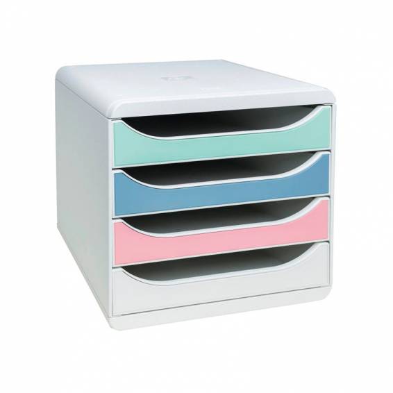 Fichero cajones de sobremesa exacompta autentik din a4+ plastico reciclado 4 cajones colores surtidos - 310303D