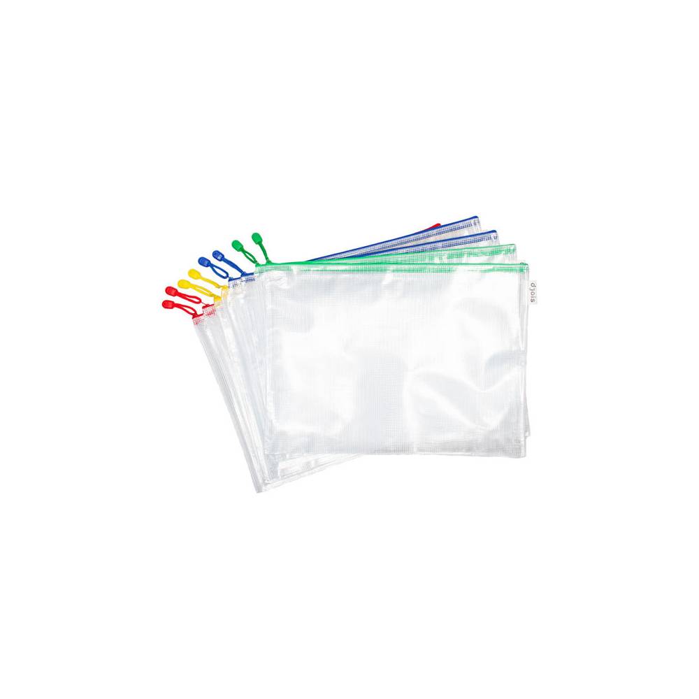 Bolsa multiusos tarifold zipper con cremallera din a3 pack de 8 unidades colores surtidos - 509039
