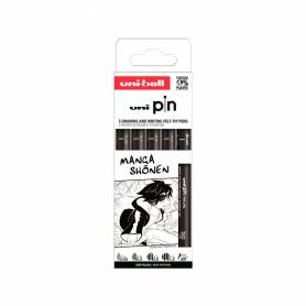 Rotulador uniball pin manga shonen color negro blister de 5 unidades - 302422078