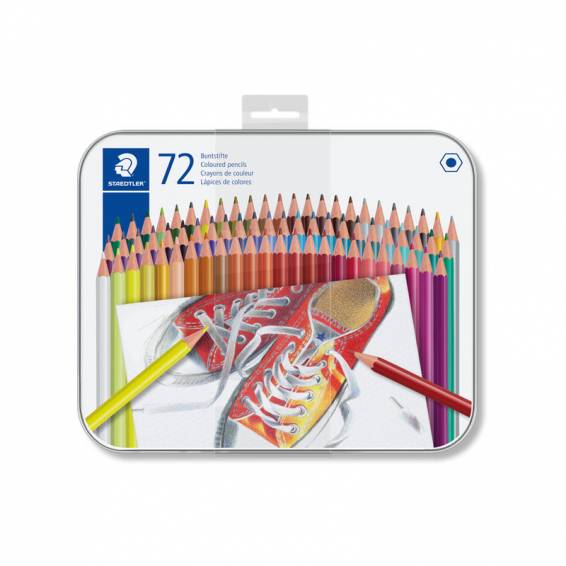Lapices de colores staedtler caja metalica de 72 unidades colores surtidos - 175 M72