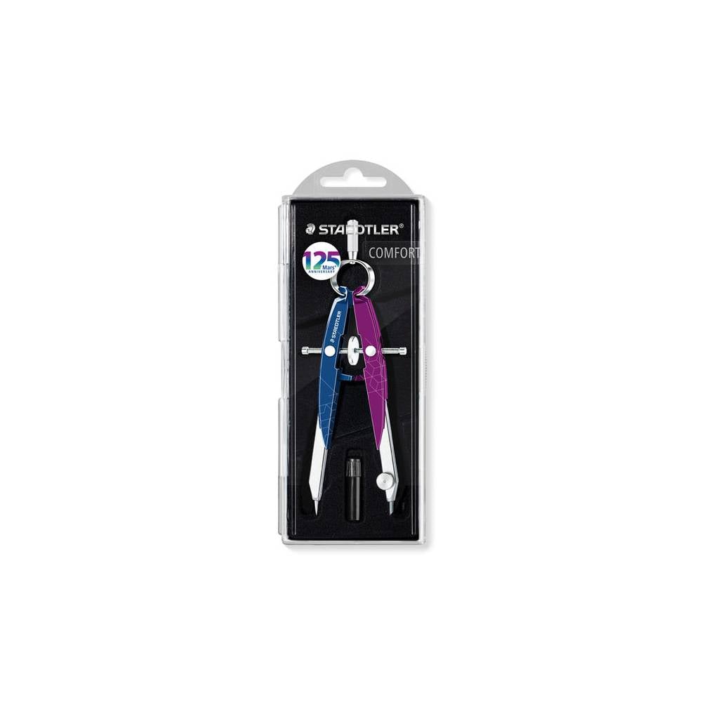 Compas staedtler micrometrico mars 556 azul lila con husillo y rueda central - 556 00-MA2