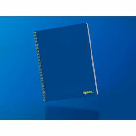Cuaderno espiral liderpapel din a4 smart tapa blanda 80h 75gr pauta 3,5mm con margen color azul oscuro - BF161