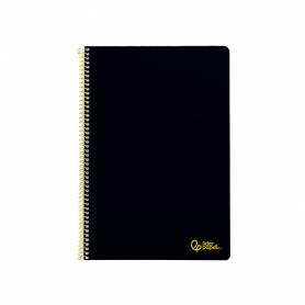 Cuaderno espiral liderpapel din a4 smart tapa blanda 80h 75gr pauta 3,5mm con margen color negro - BF163