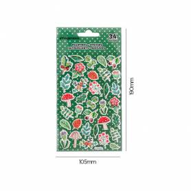 Pegatinas imaginovo flores vintage de papel 190x100 mm en blister - VP29