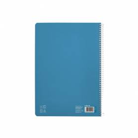 Cuaderno espiral liderpapel di n a4 pautaguia tapa blanda 80h 75 gr cuadro pautado 5mm color azul - BF119