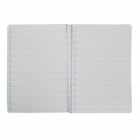 Cuaderno espiral liderpapel di n a4 pautaguia tapa blanda 80h 75 gr cuadro pautado 5mm color azul - BF119