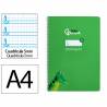 Cuaderno espiral liderpapel din a4 pautaguia tapa blanda 80h 75 gr cuadro pautado 5mm color verde - BF123