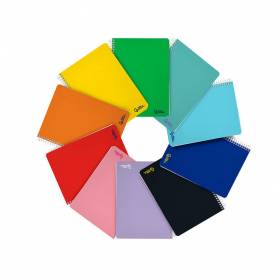 Cuaderno espiral liderpapel din a4 smart tapa blanda 80h 75gr cuadro 5 mm con margen colores surtidos - BF13