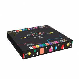 Rotulador liderpapel acrylic base agua todo tipo de superficie doble punta pincel y dot caja de 12 unidades - RT72