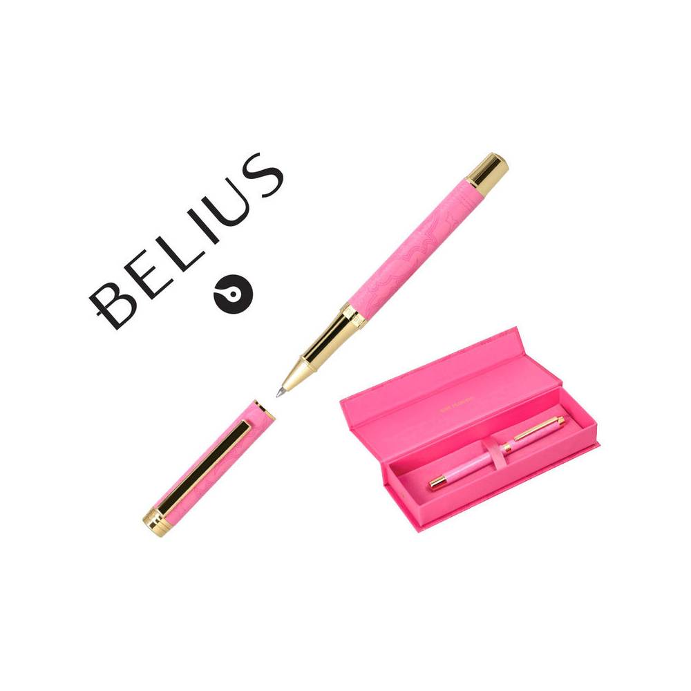 Roller belius wild west aluminio color rosa dorado tinta color negro caja de diseño - BB341