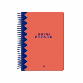 Agenda escolar liderpapel 25-26 espiral classic rojo dia pagina a5 bilingüe papel fsc 70 gr - LP567