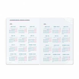 Agenda escolar liderpapel 25-26 espiral waves azul semana vista a5 bilingüe papelfsc 80 gr - LP576