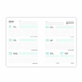 Agenda escolar liderpapel curso 25-26 teens patterns abstract pattern 6 semana vista din a6 bilingue papel - LP628
