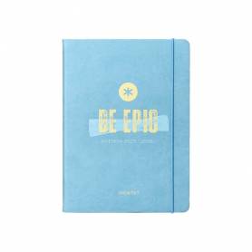 Agenda escolar antartik 25-26 encuadernada go! simil piel azul semana vista a5 bilingüe papel fsc 80 gr - LP660