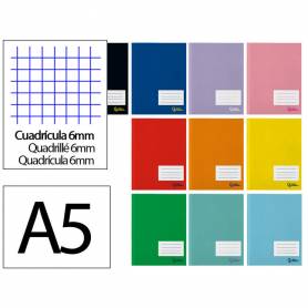Libreta liderpapel smart a5 plus 32 hojas 75g m2 cuadro 6mm con margen - LB04