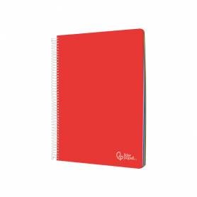 Cuaderno espiral liderpapel a5 micro witty tapa dura 120h 90gr cuadro 5mm 5 bandas 6 taladros colores surtidos - BJ06