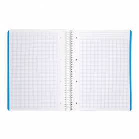 Cuaderno espiral liderpapel a5 micro witty tapa dura 120h 90gr cuadro 5mm 5 bandas 6 taladros colores surtidos - BJ06