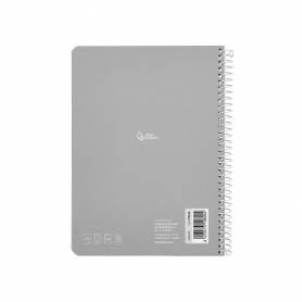 Cuaderno espiral liderpapel din a5 smart tapa blanda 80h 75gr cuadro 5mm con margen colores surtidos - BC05