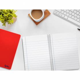 Cuaderno espiral liderpapel din a5 smart tapa blanda 80h 75gr rayado montessori 3,5mm colores surtidos - BC50