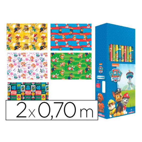 Papel fantasia infantil patrulla canina rollo de 2x0,70 mt papel 60 gr modelos surtidos