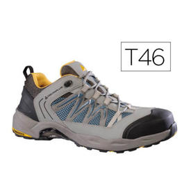 Zapatos de seguridad deltaplus trek de piel serraje puntera y suela composite gris talla 46