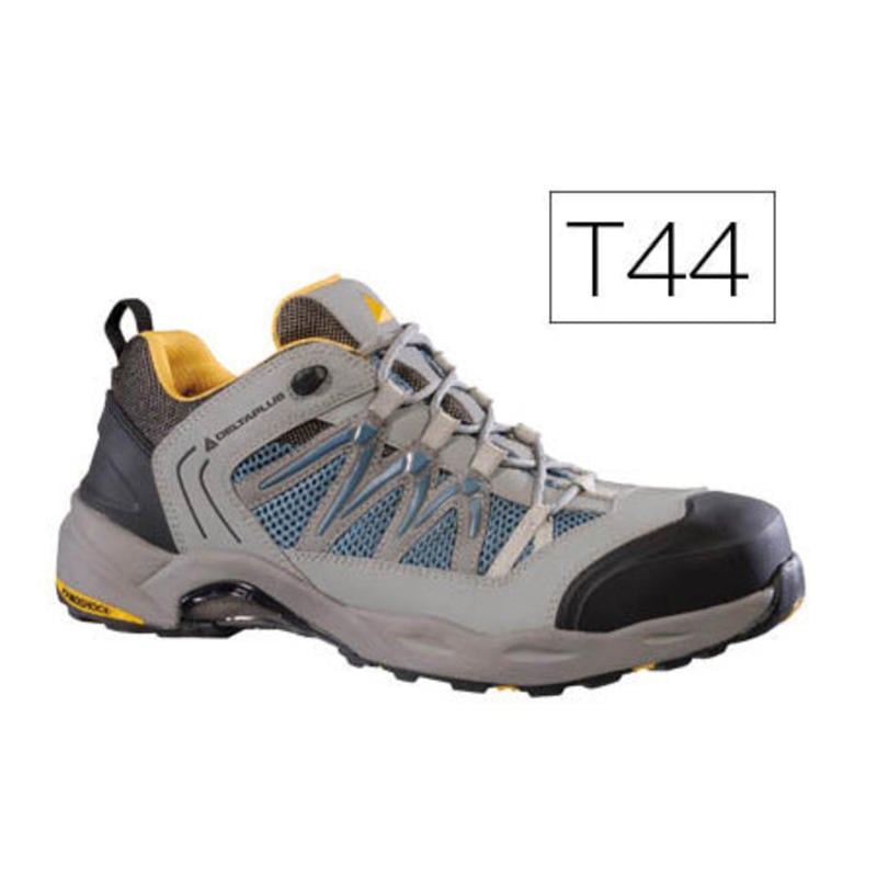 Zapatos de seguridad deltaplus trek de piel serraje puntera y suela composite gris talla 44