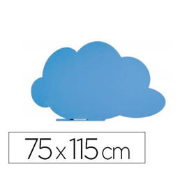 Pizarra rocada nube lacada magnetica sin marco azul 75x115 cm