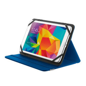 Funda trust primo folio universal para tablets 7-8" con soporte y cierre elastico color azul