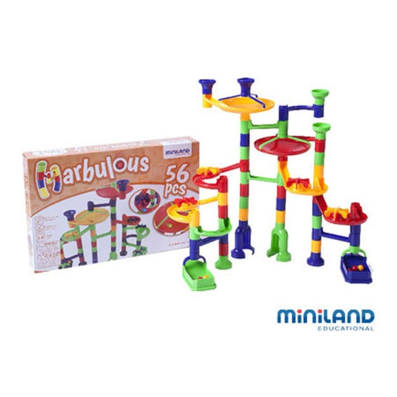 Juego didactico miniland con circuito de bolas