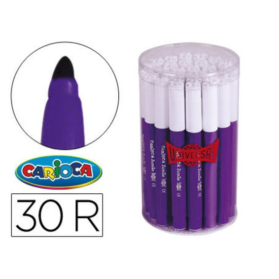 Rotulador carioca jumbo c-30 violeta punta gruesa -bote de 30 unidades