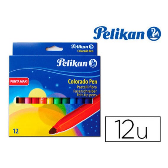 Rotulador pelikan colorado pen maxi caja de 12 colores