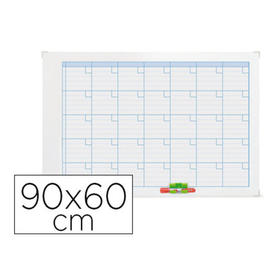 Planning magnetic.nobo mensual rotulable marco metalico 90x60 cm