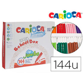 Rotulador carioca jumbo school pack de 144 unidades colores surtidos