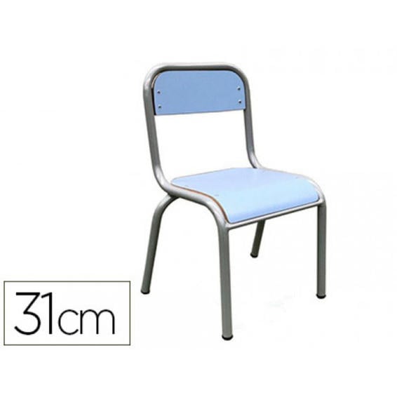 Silla infantil mobeduc t2 estructura metal resoaldo y asiento de mader