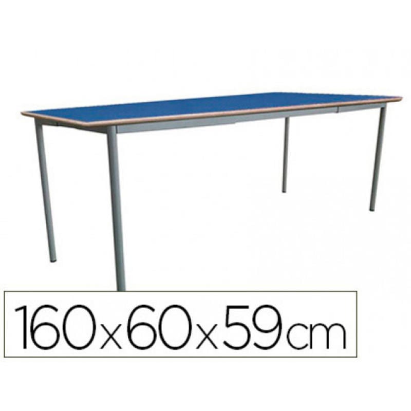 Mesa infantil mobeduc t3 extensible estructura cuadrada patas de tubo metal tablero mdf laminado 160x60