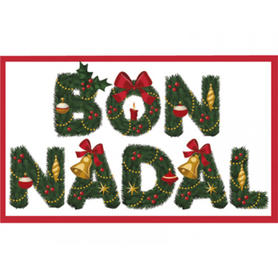 Etiqueta arguval bon nadal rollo de 250 unidades catalan
