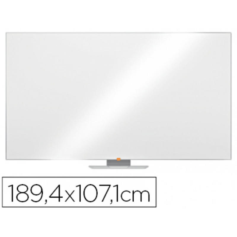 Pizarra blanca nobo nano clean magnetica acero widescreen 85" bandejas para rotuladores 1071x15x1894 mm
