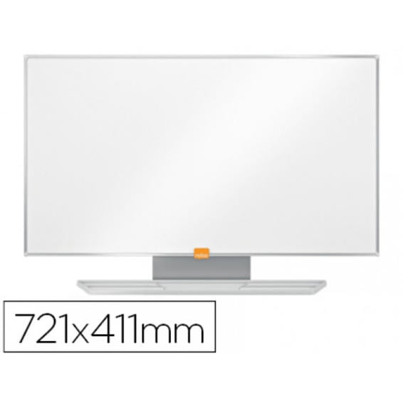 Pizarra blanca nobo nano clean magnetica acero widescreen 32" bandejas para rotuladores 411x15x721 mm