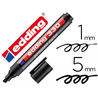 Rotulador edding marcador permanente 330 negro punta biselada 1-5 mm recargable