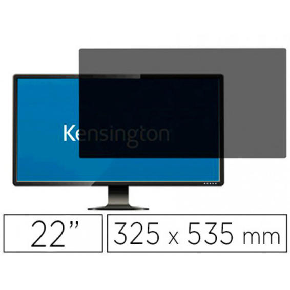 Filtro para pantalla kensington privacidad 22" extraible 2 vias panoramico 16:9 325x535 mm