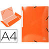 Carpeta de gomas Exacompta din a4 de cartón de color naranja