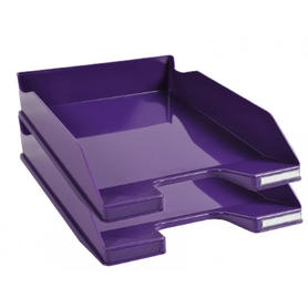 Bandeja sobremesa exacompta combo 2 classic violeta 347x255x65 mm