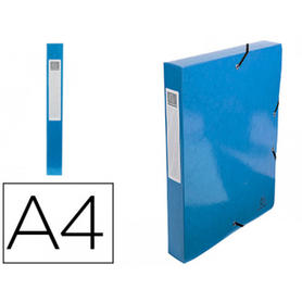 Carpeta de proyecto exacompta iderama carton lustrado plastificado din a4 lomo 40 mm azul claro