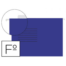 Carpeta colgante liderpapel polipropileno visor lateral folio azul
