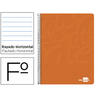 Cuaderno espiral liderpapel folio write tapa blanda 80h 60gr horizontal con margen color naranja - EW03