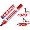 Rotulador edding marcador permanente 1 rojo -punta biselada 5 mm