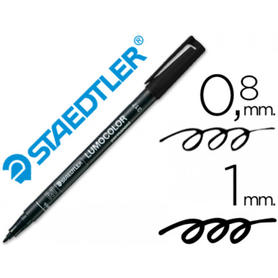 Rotulador lumocolor retroproyeccion punta de fibra permanente 317-9 negro punta media redonda 0.8-1 mm